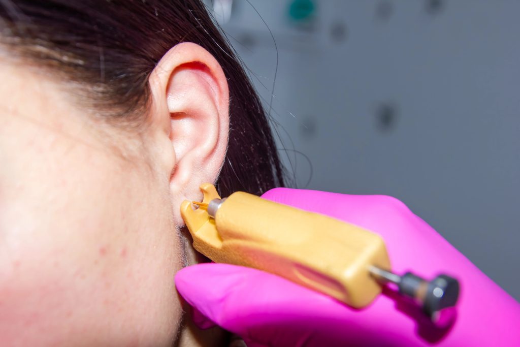 getting ear pierced